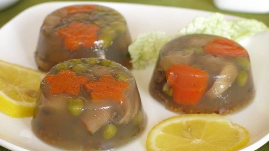 Рецепт грибного заливного постного