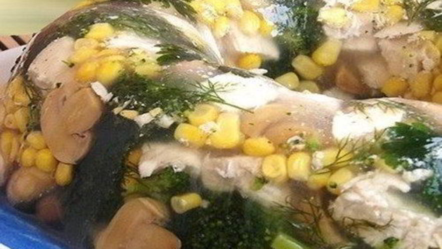 Рецепт закусочного заливного ассорти