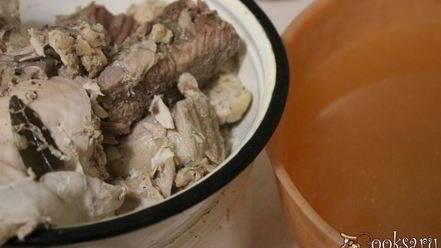 Рецепт заливного-ассорти из мяса и птицы