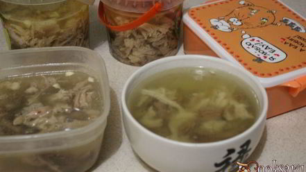 Рецепт заливного-ассорти из мяса и птицы