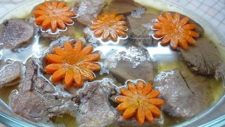 Рецепт заливного из говяжьего и свиного языков