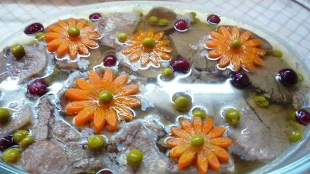 Рецепт заливного из говяжьего и свиного языков