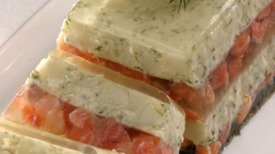 Рецепт заливного из картофеля и лосося