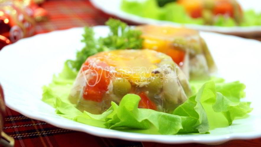 Рецепт заливного из курицы праздничное