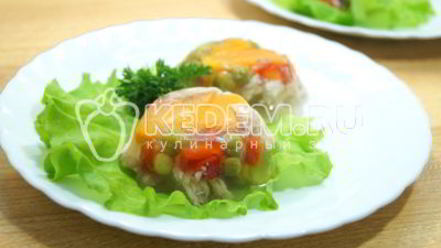 Рецепт заливного из курицы праздничное