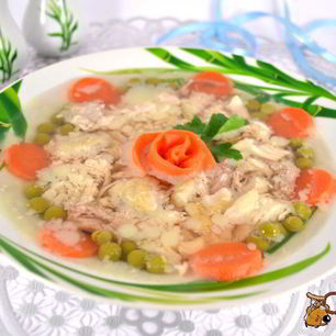 Рецепт Заливного из курицы со свининой в мультиварке