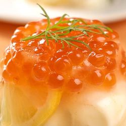 Рецепт Заливного из сибаса с красной икрой