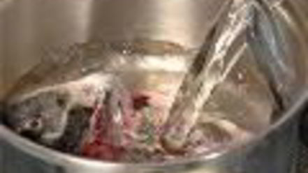 Рецепт заливного из сибаса с красной икрой