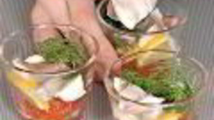 Рецепт заливного из сибаса с красной икрой