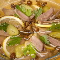 Рецепт Заливного из свиного языка с опятами