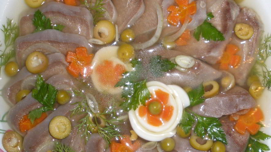 Рецепт заливного из свиного языка