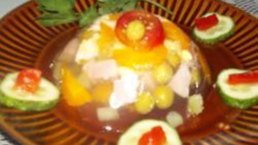 Рецепт заливного из ветчины