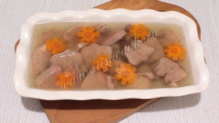 Рецепт заливного из языка