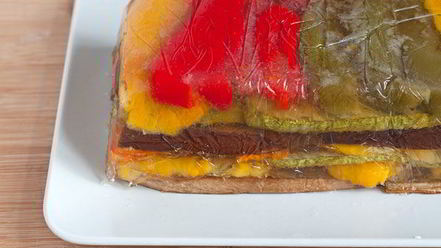 Рецепт заливного — террина из запеченных овощей