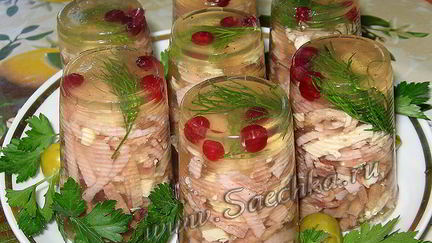 Рецепт Заливного в стаканчике