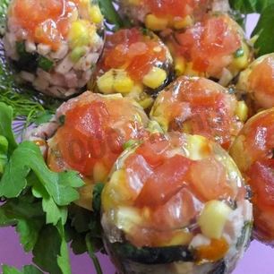 Рецепт Заливных яиц Фаберже