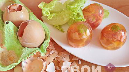 Рецепт заливных яиц