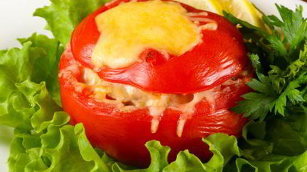 Рецепт Запеченных помидоров с яйцом и сыром