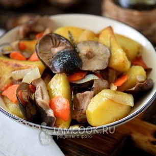 Рецепт Жареной картошки с маринованными грибами