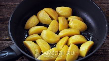 Рецепт жареной картошки с маринованными грибами