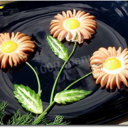 Рецепт Жареных сосисок Ромашки