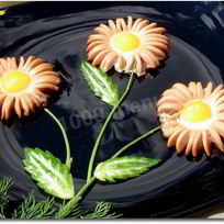 Жареные сосиски Ромашки