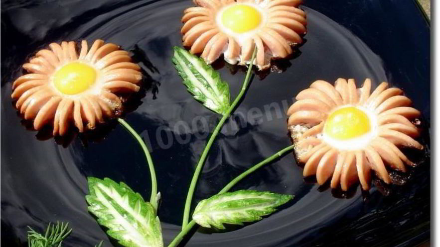 Рецепт жареных сосисок ромашки