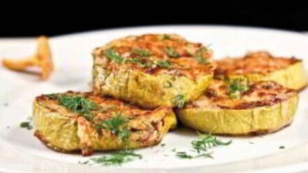 Рецепт грибного жульена в кабачковых кокотницах