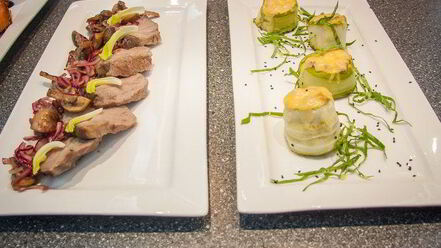 Рецепт рулетиков из цукини с жульеном