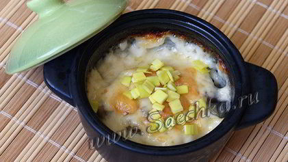 Рецепт Жульена с грибами и курицей