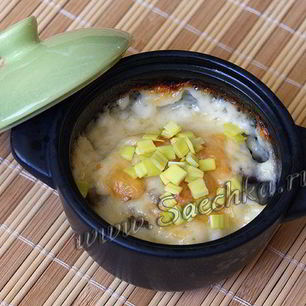 Рецепт Жульена с грибами и курицей