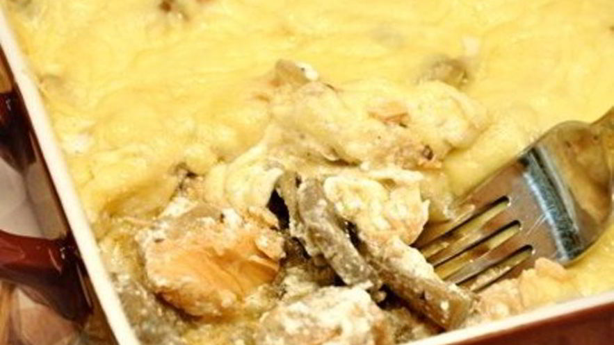 Рецепт жульена с рыбой и грибами