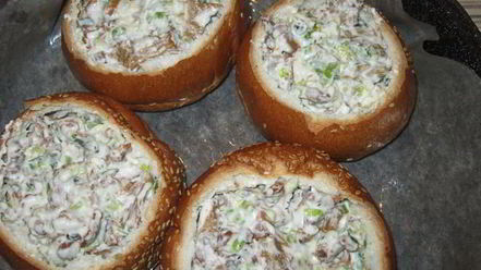 Рецепт жульена в булочках