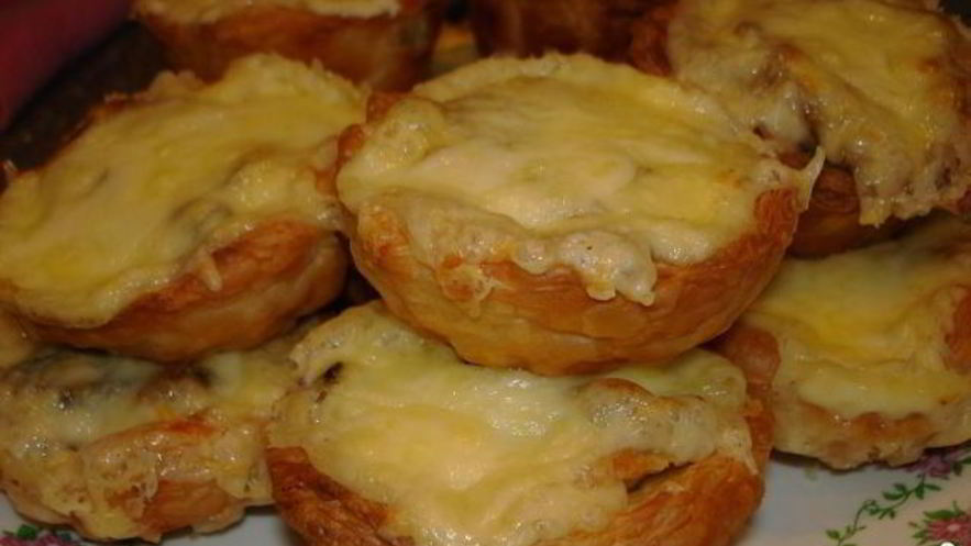 Рецепт жульена в корзиночках из теста