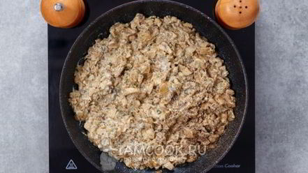 Рецепт жульена в тарталетках с грибами и сыром