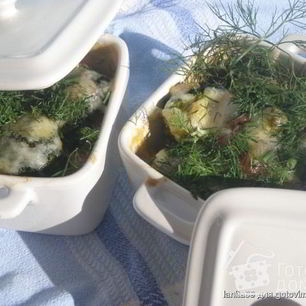 Рецепт Жюльена из брокколи и грибов