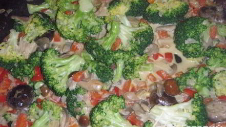 Рецепт жюльена из брокколи и грибов