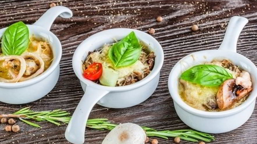 Рецепт жюльена из кальмаров с сыром и грибами