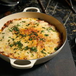 Рецепт Жюльена с курицей и грибами на сковороде